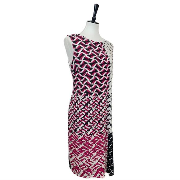 Donna Morgan Pea in the Pod Women's Maternity Black Pink Geo Print Size Large - Picture 2 of 13